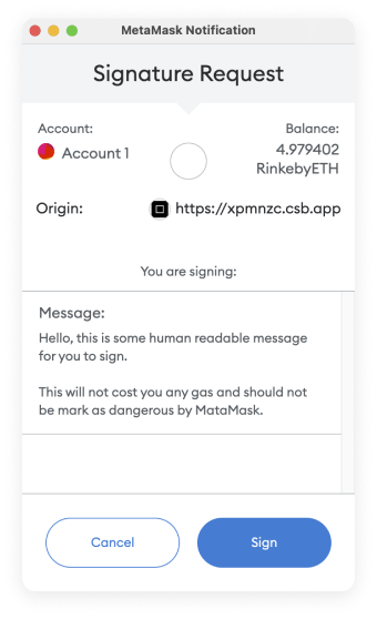 Personal Sign 常见Web3 登入的签署-metamask钱包签名