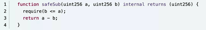 SafeMath源码减法