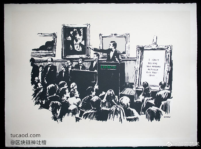 班克斯Banksy作品 发行 NFT艺术收藏品 以太坊ETH@加密艺术