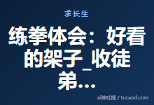 练拳体会:好看的架子_收徒弟挣钱用的@戊己真人-Ai神吐槽