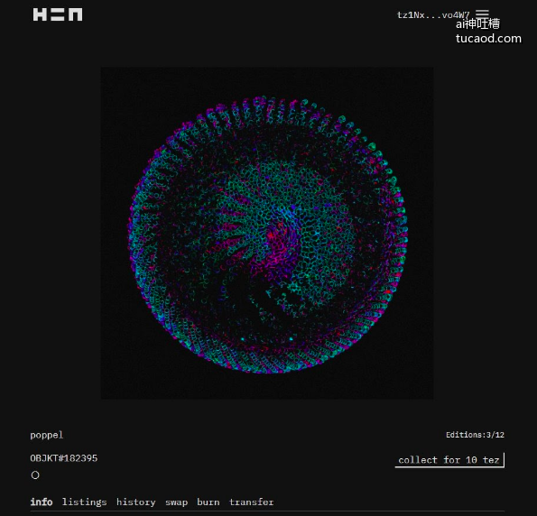 從崛起到式微:一個南方藝術NFT平台的興亡史|端傳媒 Initium Media@Poppel Yang|只佔頁面一角、滿眼都是交易記錄和價格趨勢等銷售統計。在