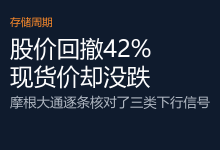 存储股价提前六到九个月反映盈利拐点:存储股较近期高点平均回撤 42%,三类下行信号均未出现@摩根大通@硅谷宇宙-AI神吐槽